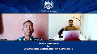 Chevening Mock Interview with Feedback  Issue 09  Winning Interview  Joshua Hamlet  2022  2023 [upl. by Odelle]