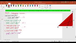 P and Q are point on sides CA and CB of triangle ABC right angled at C Prove thatAQ2BP2AB2PQ2 [upl. by Khajeh899]