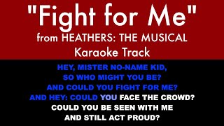 quotFight for Mequot from Heathers The Musical  Karaoke Track with Lyrics on Screen [upl. by Airrej]