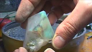 How to polish the terminations of a crystal Ajoite in Quartz [upl. by Shelia645]