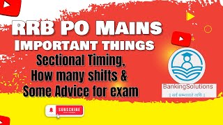 All About RRB PO Mains  Admit Card  Sectional Timings Shift Timings ibps rrbpo mains [upl. by Llaccm753]