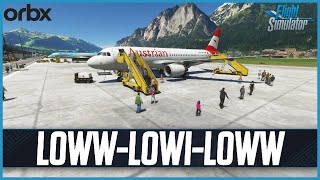 MSFS LIVE  Innsbruck LOWI Circle to Land RWY08  Fenix A320  Birthday Stream 🎉🎁 [upl. by Aihsek]