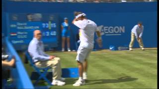 David Nalbandian angrily kicks Linesman in Queens Final 17612  BBC One ORIGINAL VIDEO [upl. by Crosse]