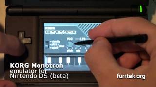 Beta Korg Monotron emulator softsynth for Nintendo DS [upl. by Abisia]