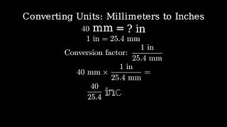 Convert 40 Millimeters to Inches [upl. by Llecrad663]