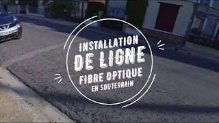 Installation dune ligne fibre optique en souterrain [upl. by Akimak]