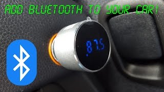 ADD BLUETOOTH TO YOUR CAR  TeckNet Bluetooth FM Transmitter Review [upl. by Sharman320]