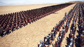 6500 Royal Spartans Vs 13500 Roman Eagle Legionaries  Total War Rome 2 [upl. by Schrick]