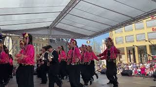 Turkish girls dancing in an easter folklore fest in Prague [upl. by Anaeirb]