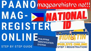 PHILSYSFIRST STEP IN PHILIPPINE ID REGISTRATION ONLINEMAY 2021 [upl. by Croom]