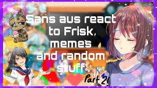 🌱Sans Aus react to Frisk memes and Random tiktoks🌱 ꧁•CᴏsᴍɪᴄNᴜɢɢs•꧂ [upl. by Iblehs266]