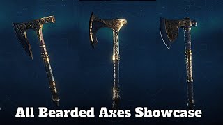 Assassins Creed Valhalla All Mythical Bearded Axes Showcased All Bearded Axes Mythical Weapons [upl. by Nos]