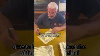 La firma delle pergamene di ricordo per il passaggio di Nave Vespucci al 180º meridiano [upl. by Bein]