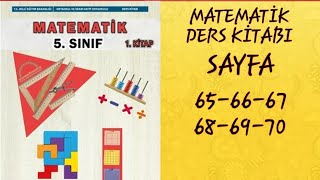 5SINIF MATEMATİK DERS KİTABI SAYFA 656667686970  5SINIF MATEMATİK 1KİTAP [upl. by Aner]