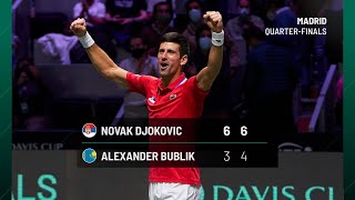 Djokovic vs Bublik I SERBIA vs KAZAKHSTAN I QuarterFinals Match 2 Highlights [upl. by Okihcim]