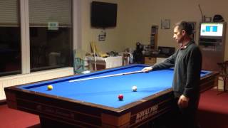 3 Cushion Billiard Lesson 6 Andreas Efler Cross Tables avoiding a kiss if B2 is near the corner [upl. by Sidell]