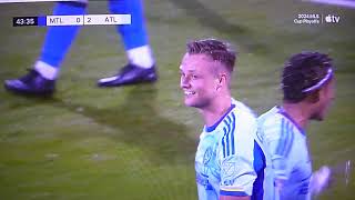 Stian Gregersen of Atlanta United scores vs CF Montreal Impact Eastern Conference Wild Card Game [upl. by Tildi]