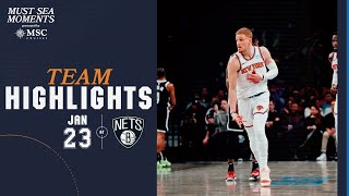 Knicks Defeat Nets in Brooklyn for Fourth Win in A Row  January 23 2024 [upl. by Heymann867]