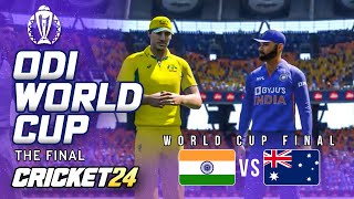 ODI WORLD CUP FINAL  INDIA v AUSTRALIA  Cricket 24 Gameplay [upl. by Halden]