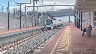 Trains on the new yanchep rail extension stations [upl. by Hortensa]