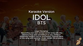 BTS 방탄소년단 IDOL Karaoke Version [upl. by Harbot117]