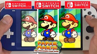 Paper Mario The Thousand Year Door Nintendo Switch vs Switch Lite vs Switch Oled Graphics Comparison [upl. by Ihab959]