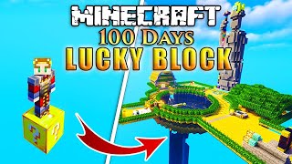 I Survived 100 Days in ONE BLOCK LUCKY BLOCK in Minecraft [upl. by Dwight]