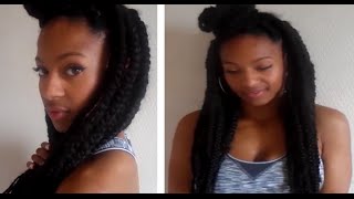 Tuto Dookie braids  Grosses tresses avec rajouts [upl. by Lednyk]