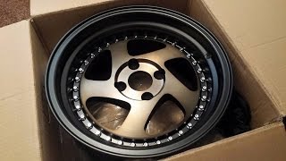 Avid1 Wheels AV19 Flat BlackBronze Unboxing [upl. by Idona540]