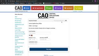 CAO Demo Application Registration and inputting course choicesmov [upl. by Eikcor]