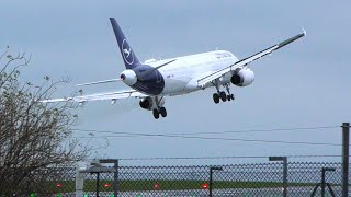 STORM DARRAGH at Manchester Airport GO AROUNDS amp CRAZY LANDINGS 71224 [upl. by Eintruoc]