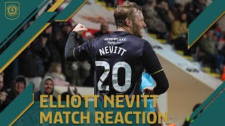 POSTMATCH REACTION  Elliott Nevitt On Netting Winner in Victory Over Morecambe [upl. by Ahso]