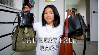 MY FAVE FALL HANDBAGS  WINTER COAT HAUL [upl. by Mochun]