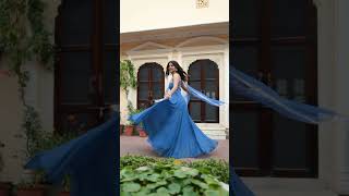 Shine this Diwali and wedding season in our exquisite Blue Georgette Lehenga Set [upl. by Eelan]