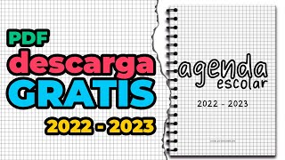 Agenda Escolar 20222023 PDF para imprimir en A5 Bullet Journal para estudiantes  Descargar GRATIS [upl. by Head]