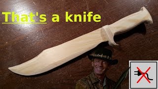 Thats a knife Crocodile Dundees bowie knife  Free templates [upl. by Atteuqihc]