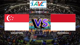 SINGAPORE VS INDONESIA  AVC CHALLENGE CUP WOMEN [upl. by Reina665]