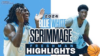 UNC Freshmen Blue White Scrimmage Highlights  Inside Carolina Video [upl. by Ahtanoj]