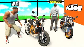 Stealing EVERY KTM SUPER BIKES From THE SHOWROOM in GTA 5 [upl. by Ekusoyr]