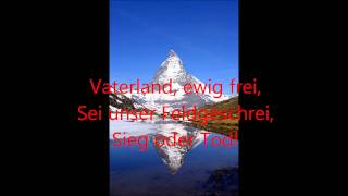 Heil dir Helvetia  alte Schweizer Nationalhymne mit Text [upl. by Seve7]