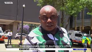 Gauteng  Taxi operators march to mayors office [upl. by Punke]