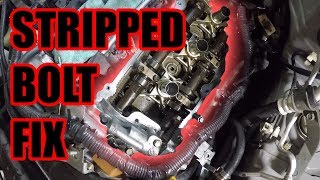 How to Helicoil Valve Cover Bolt Hole on an Infiniti G35 [upl. by Nibroc]