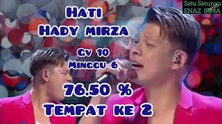 Hady Mirza  Hati  GV 10 Minggu 6  Tempat ke 2  7650 [upl. by Griseldis]