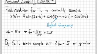 Sampling Signals 913  Required Sampling Examples [upl. by Aivatal]