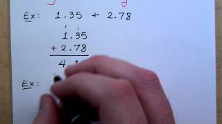 Prealgebra  Part 86 AddingSubtracting Decimal Numbers [upl. by Miquela643]