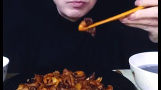 ASMR MUKBANG Griddled Webfoot Octopus and Pork Belly 철판 쭈꾸미 삼겹 볶음 [upl. by Okika861]