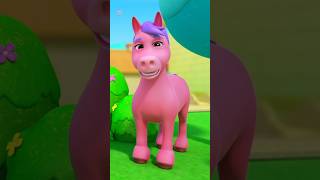 Chal Mere Ghode Tik Tik Tik Kids Song चल मेरे घोड़े Cartoon Video shortsforkids horse trending [upl. by Jude27]