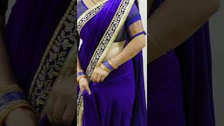 Velvet saree draping tutorial step by step for beginners  Wedding special saree draping  Sari [upl. by Yearwood]