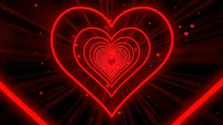 Heart Tunnel❤️Red Heart Background  Neon Heart Background Video 10 Hours vjloops vj abstract [upl. by Dnomzed]