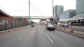 4K Drive London Limehouse Tunnel Canary Wharf Driving in 4K [upl. by Nali320]